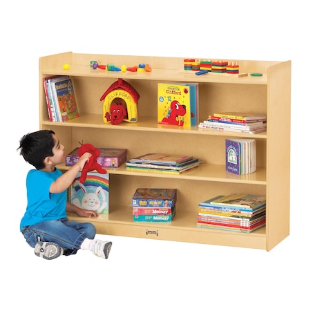 Jonti-Craft Adjustable Mobile Straight-Shelf with Lip 0782JC